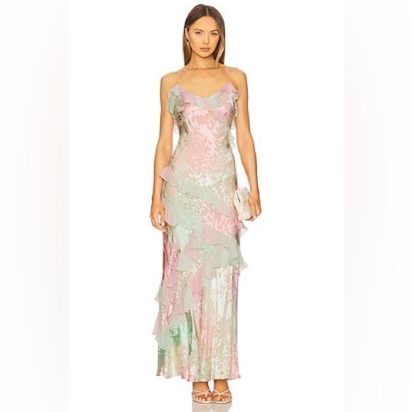 LoveShackFancy Dresses & Skirts - NWT LOVESHACK FANCY Rialto Ruffle Tiered Maxi Dress Lilac Spring Size 4 NWT